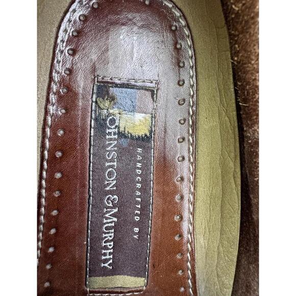Johnston & Murphy Mens Dress Shoes-Tassel Loafers Brown Leather Size 9M. {42}.